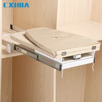 cxhiia cloakroom damping telescopic rotating push pull hidden iron mat rack wardrobe cushioning folding ironing board