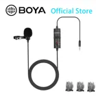 Всенаправленный конденсаторный петличный микрофон BOYA BY-M1 6 м, разъем 3,5 мм TRRS для Canon, DSLR, видеокамеры, iPhone