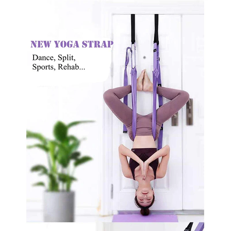 Waist Back Leg Stretch Strap Yoga Fitness Band Stretching Assist Trainer Stretcher Bend Split Inversion | Спорт и развлечения