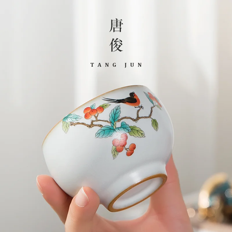 

Jingdezhen Kung Fu Teacup Set Ceramic Large Teacup Personal Dedicated Household Tea Bowl Business Gifts