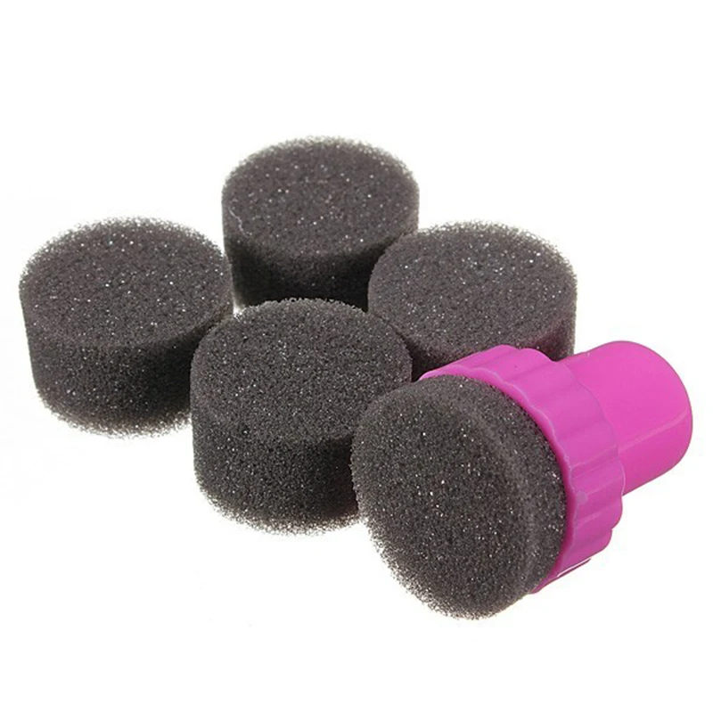 1 Набор губка для дизайна ногтей штамповка УФ Гель лак Сделай Сам круглая