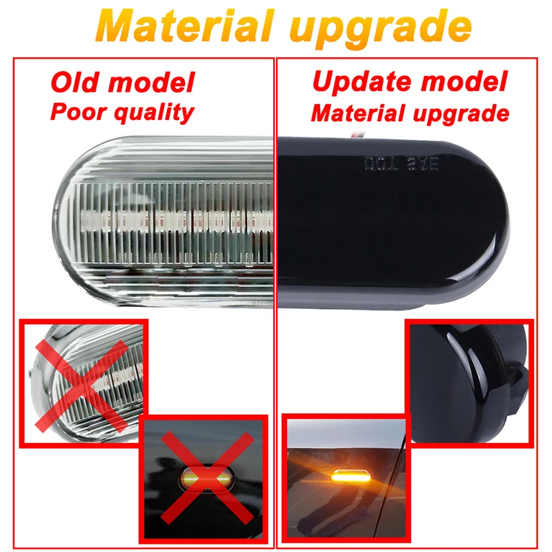 Последовательный световой сигнал hlxg дымчатый Динамический светодиодный боковой