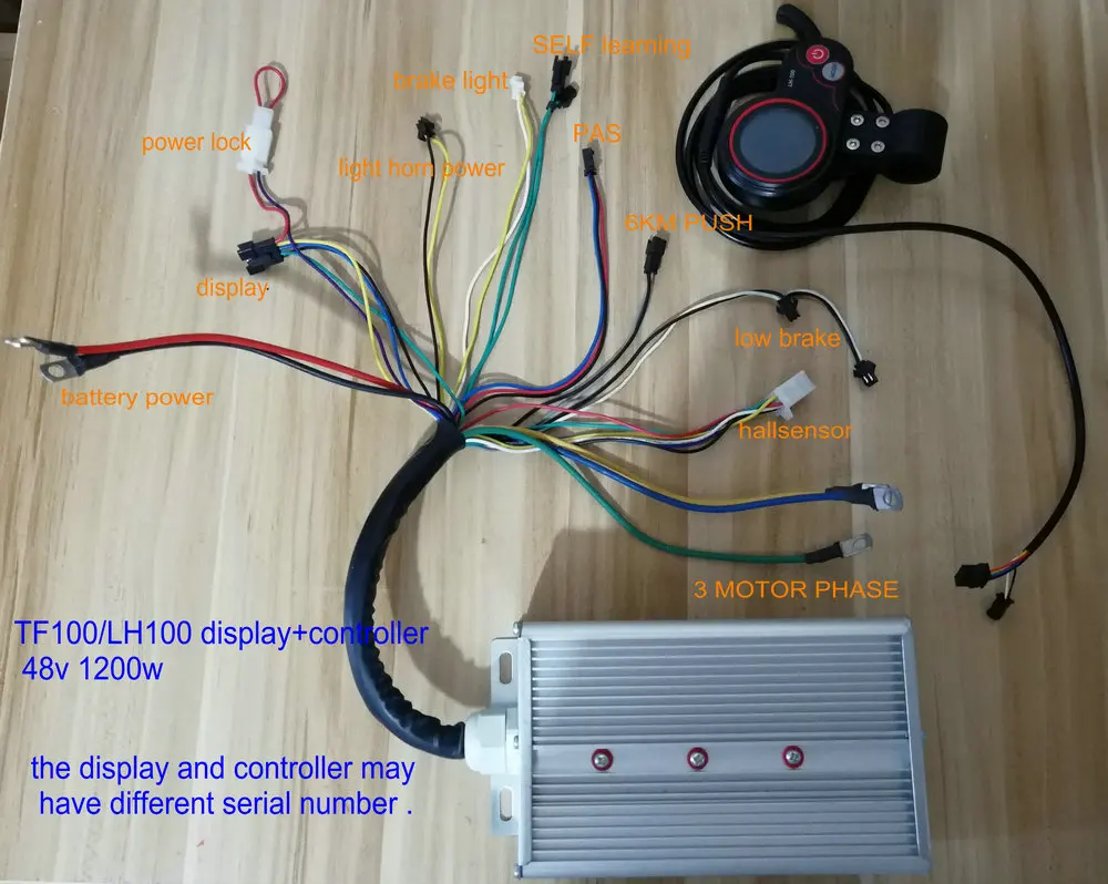 COLORED/White DISPLAY LH100+18mosfet Controller 1200w 45a Squre Wave for Electric Bike Scooter Motorbike Tricycle ATV Snowmobile | Спорт и