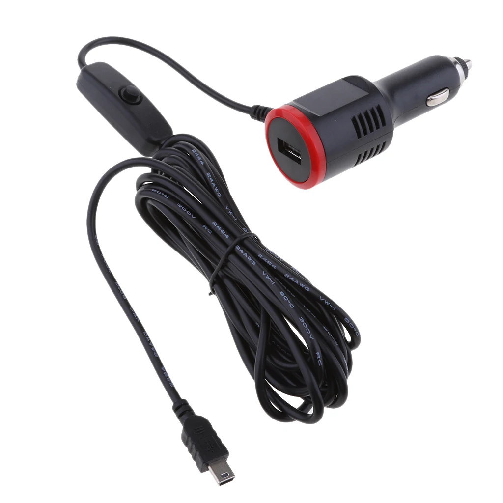Зарядное устройство USB 5V3A кабель для быстрой зарядки GPS DVR зарядка автомобиля