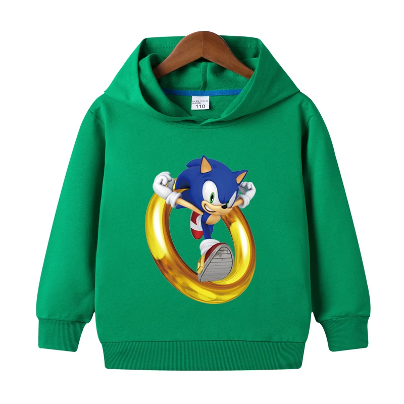 

2-10Y Sonic The Hedgehog Kids Hoodies for Girls sonic Children's Sweatshirt for Boys Girls Sweat Shirt Child Boy Hoodies Clothes