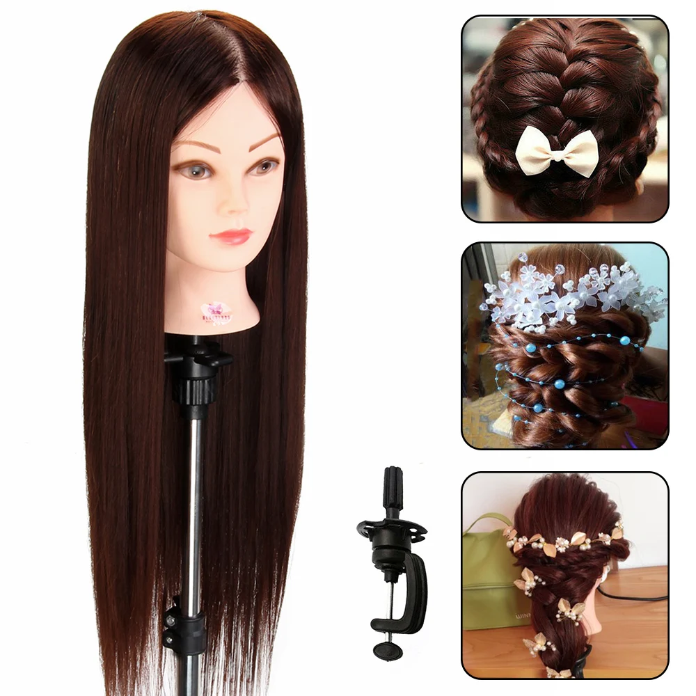 50% настоящие натуральные волосы животных манекен голова для причесок Салон