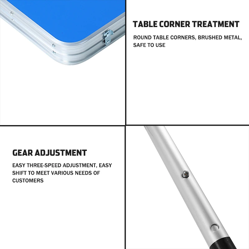 

Portable Foldable Table Desk Chair 2 in 1 Camping Picnic Outdoor Furniture Aluminium Alloy Folding Desk Computer Desk Bed Tables