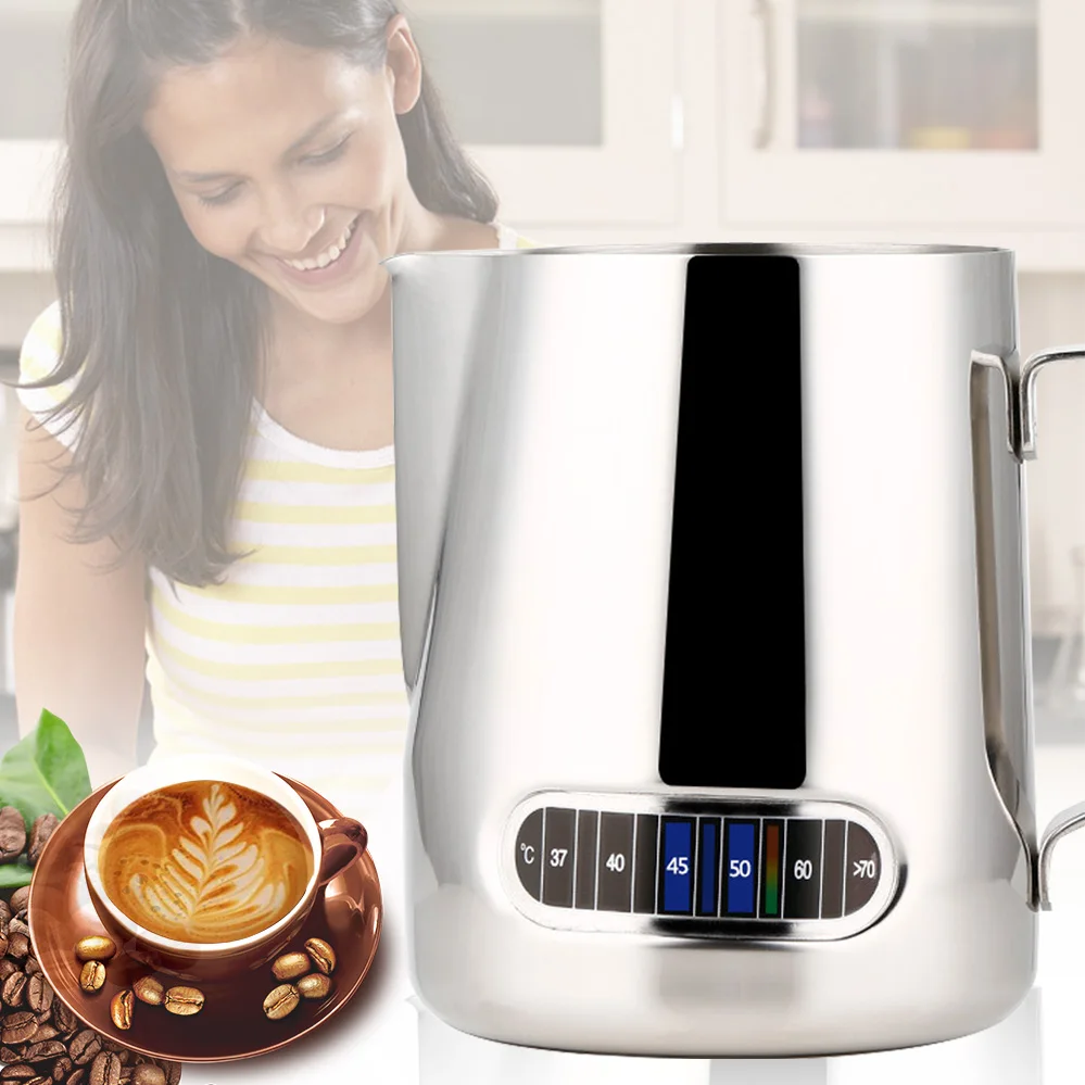 Кувшин для вспенивания молока со встроенным термометром кувшин сливок из