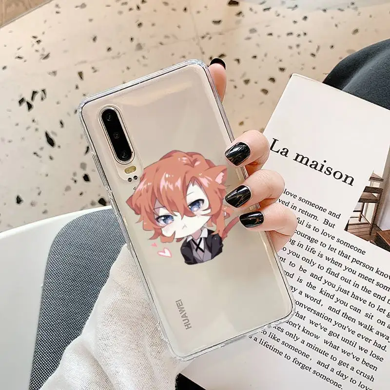 

Anime Bungo Stray Dogs Phone Case Transparent for Samsung A71 S9 10 20 HUAWEI p30 40 honor 10i 8x xiaomi note 8 Pro 10t 11