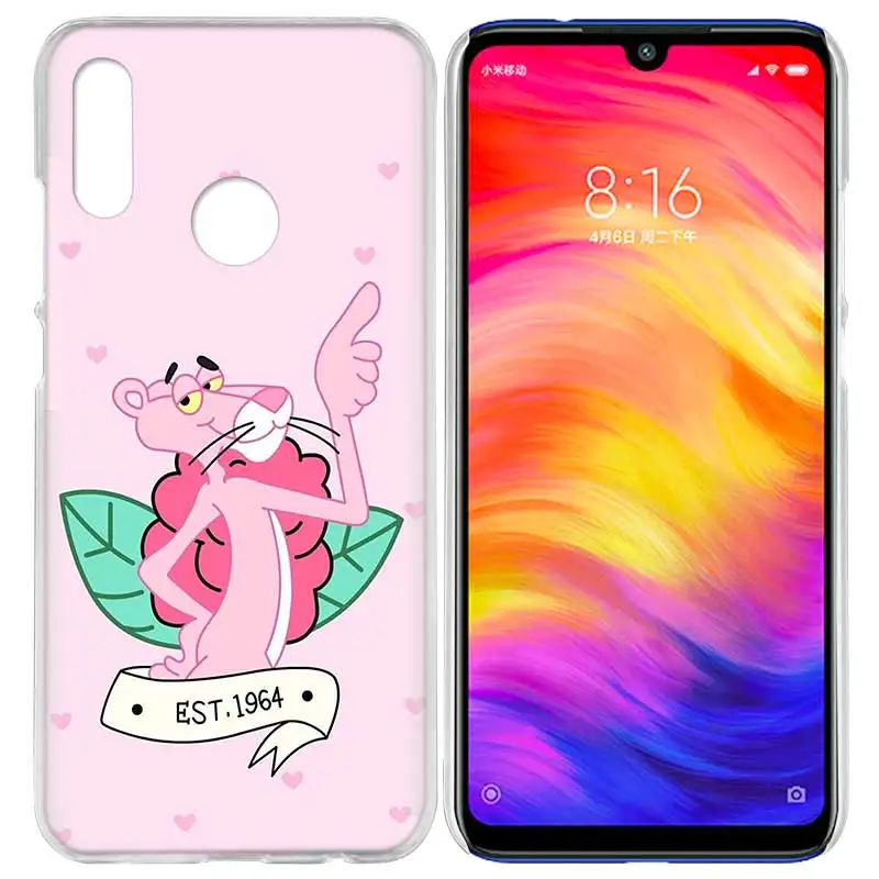 Чехол для Xiaomi Redmi Note 7 7A фотоаппаратов моментальной печати 7S 6 6A 5 Y3 K20 mi 8 до 9 лет CC9 CC9E A1 A2 A3 играть F1 Lite Pro Plus Корея Розовая пантера с рисунком из мультфильмов - Цвет: 09