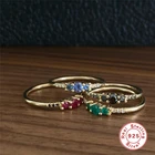 MC 925 Серебряные кольца в Корейском стиле Стиль фиолетовыйсинийрозовый с бриллиантом для пары кольцо на палец, модное серебряное кольцо Anillos Цвет кольца