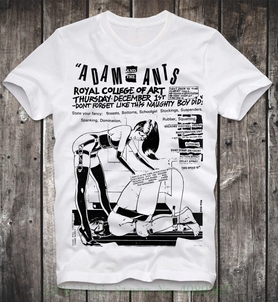 

T Shirt Adam And The Ants Ant New Wave Post Punk Rock Retro Vintage Short Sleeves Cotton T-Shirt Fashion