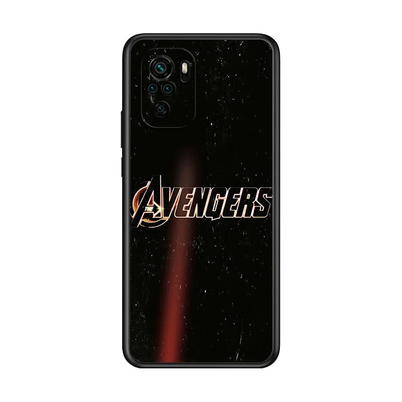 

Marvel Avengers A Logo For Xiaomi Redmi Note 10S 10 9T 9S 9 8T 8 7S 7 6 5A 4X Pro Max Soft TPU Silicone Black Cover Phone Case