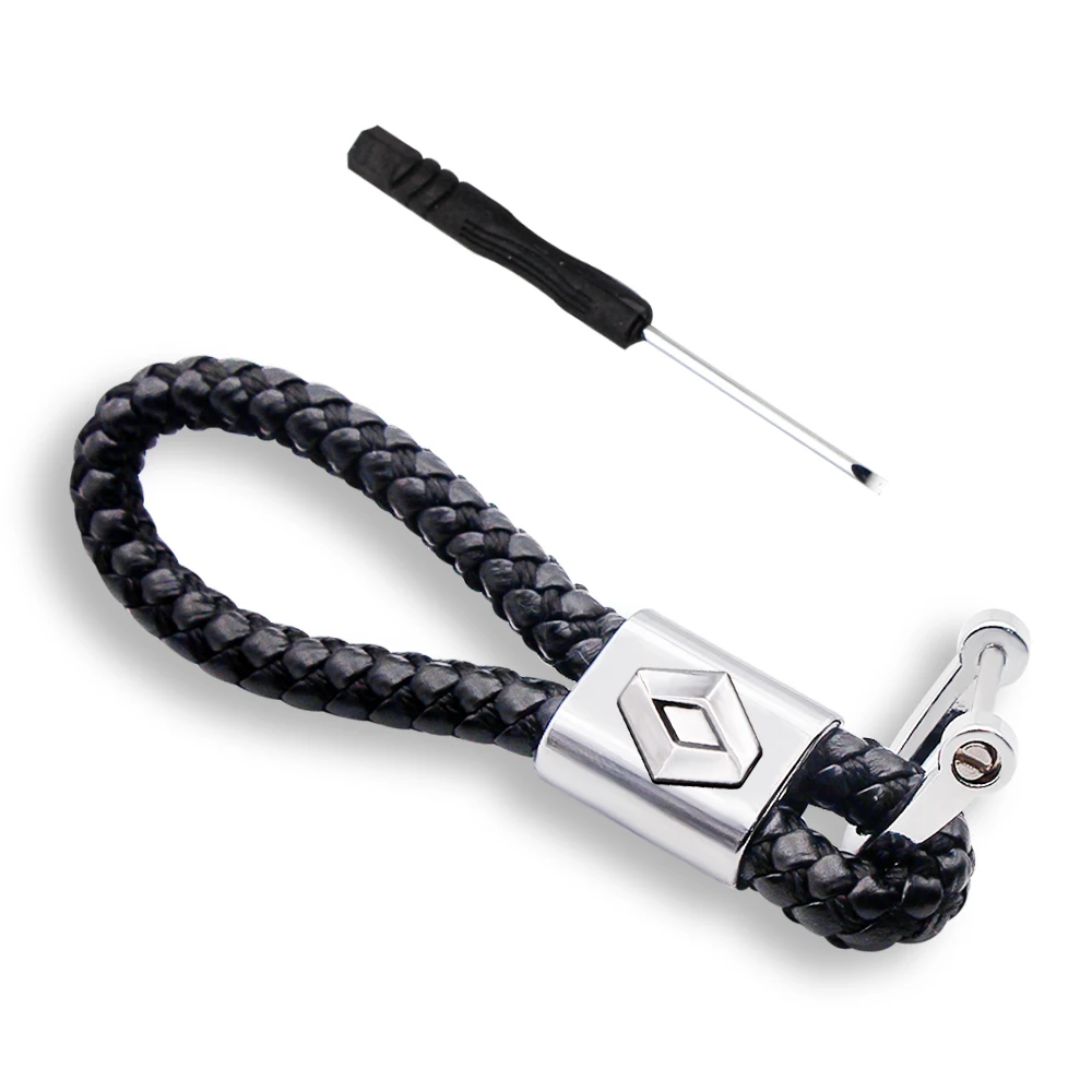 3D высококачественный металлический тканый Кожаный Автомобильный Брелок с