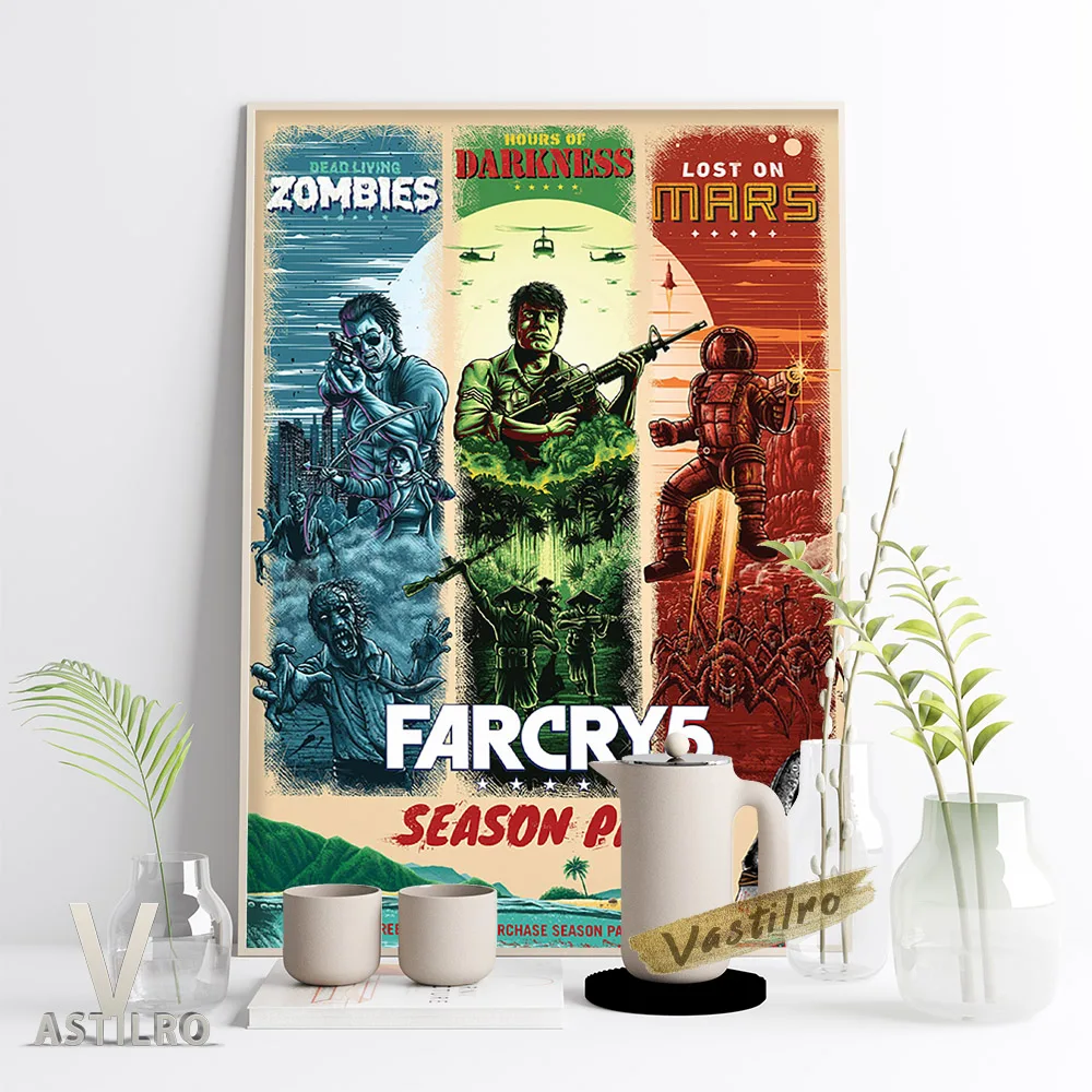 

Far Cry 5 Classic Video Game Canvas Painting Poster Player Fans Collect Gift Modern Living Room Badroom Wall Picture Home Decor