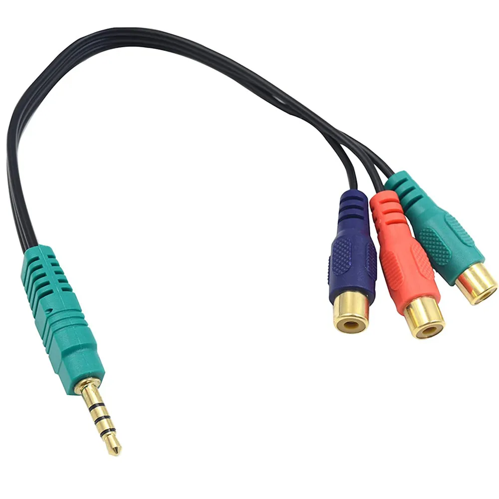 Аудиокабель-разветвитель 3 5 мм на RCA Mini 1/8 дюйма TRS стерео штекер 3RCA аудио/видео AV
