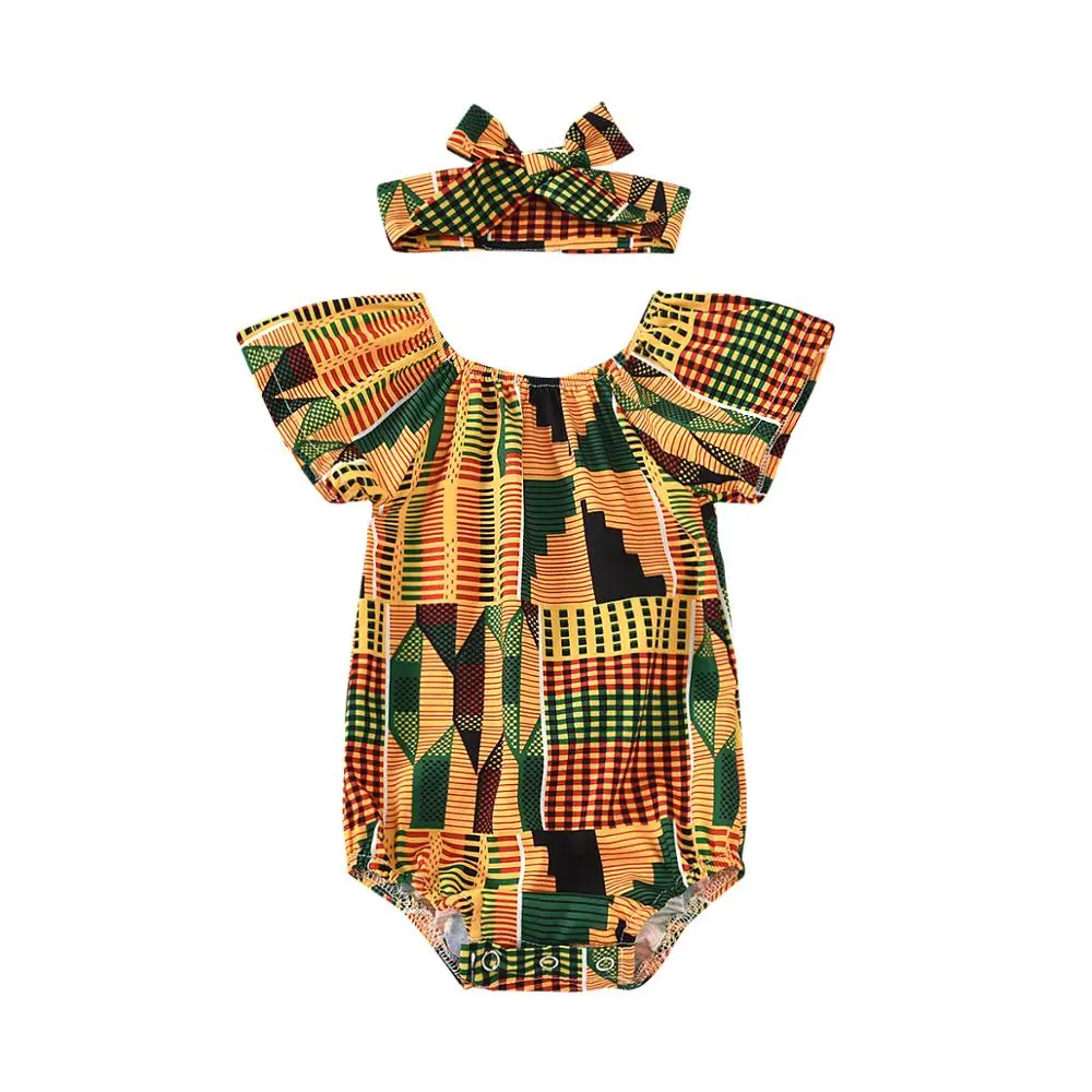 Модный комбинезон для новорожденных и маленьких девочек Повязка на голову