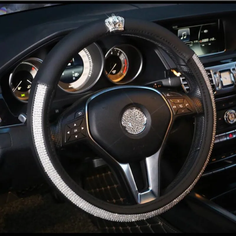 Fashion diamond four seasons ladies man luxury interior car accessories Crown steering wheel cover | Автомобили и мотоциклы