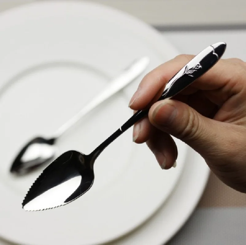 Ложки из нержавеющей стали с длинной ручкой 17 см фруктовая ложка для фруктов