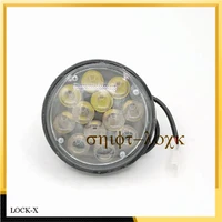 12v 80v all aluminum 12 beads led round headlight 5 inch led circular lamp for citycoco modified accessories parts