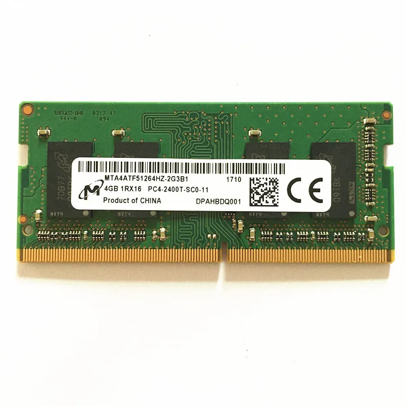 

Micron DDR4 RAMs 4GB 2400MHz SO-DIMM 260PIN Laptop memory DDR4 4GB 1Rx16 PC4-2400T-SC0-11 1.2V 1pcs