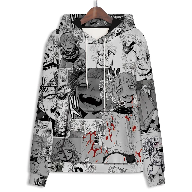 Пуловер химико Тога мой герой Академия толстовки с капюшоном аниме косплей