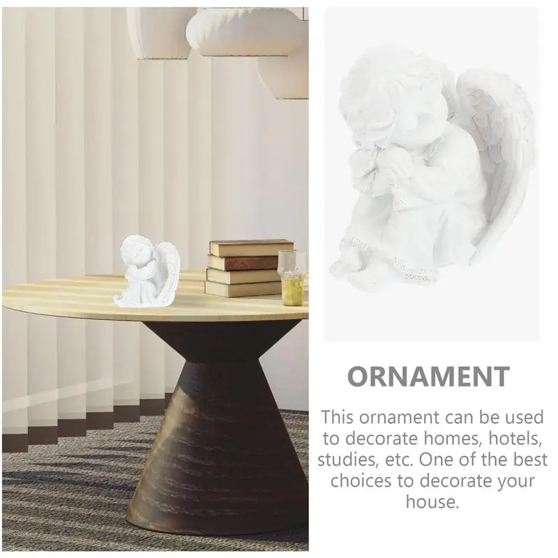 Ангел искусственная смола украшение для интерьера настольное декора|Статуэтки и