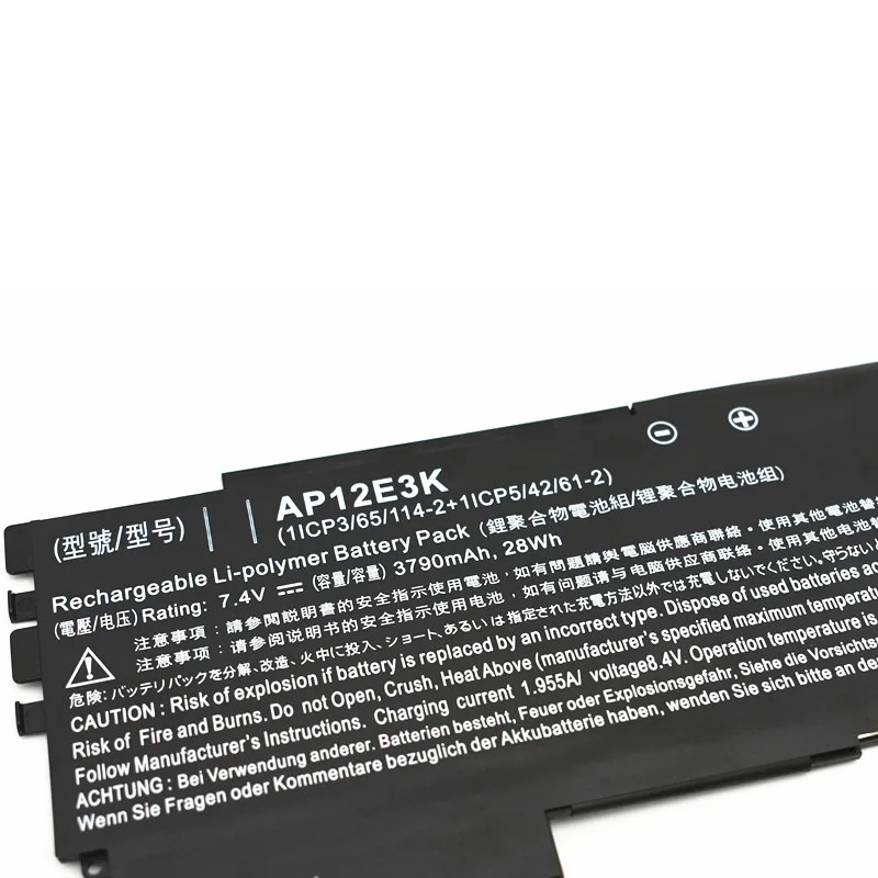 Оригинальный AP12E3K 1ICP3/65/114 2 1ICP5/42/61 3190mAh Аккумулятор для ноутбука ACER Aspire S S7 серия
