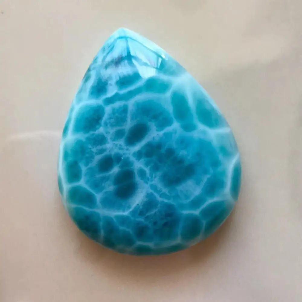 Подвеска larimar 43x35x10 мм из натурального синего камня для женщин и мужчин с каплями