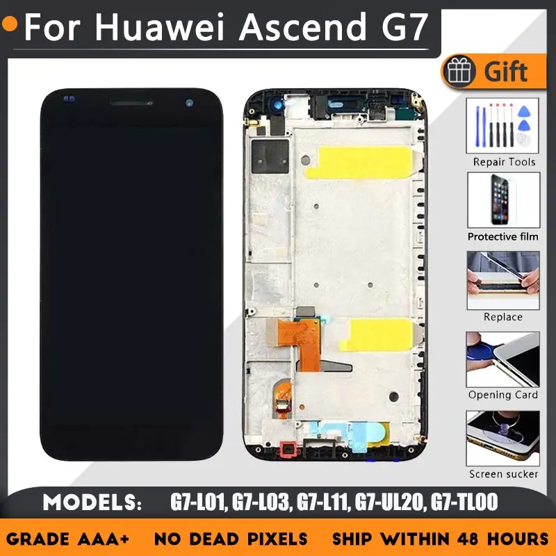 Чехол для мобильного телефона Huawei Ascend G7 L01 L03 L11 UL20 ЖК экран в сборе с передней