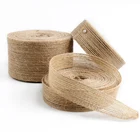 10 м DIY из натурального джута лента подарочная коробка для шитья натуральная винтажная джутовая Мешковина, бант из ленты, ремесло вечерние Свадебный декор джутовая веревка шнур ролл