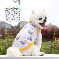 dog vest pet clothes supplies springsummer new breathable cartoon korean teddy bichon french bulldog small medium dog clothes