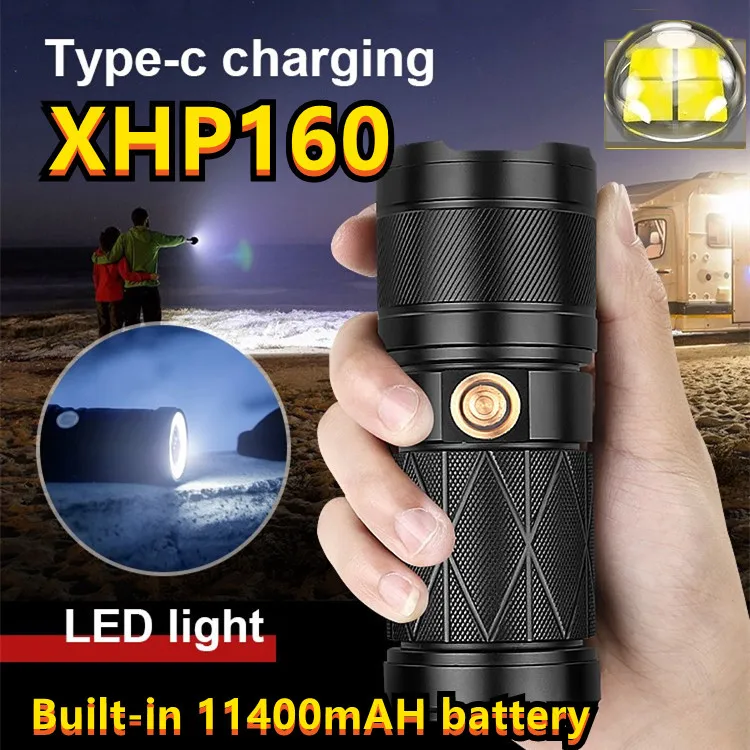 

New Upgrade XHP160 Most Powerful LED Flashlight Torch 18650 XHP90.2 Tactical Flashlight Rechargeable XHP70.2 Camping Flash Light