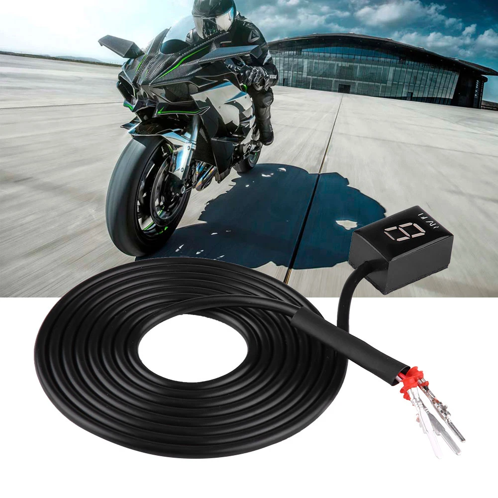 Motorcycle ECU Plug Mount 6 Speed Digital Gear Indicator Shift Lever Display for Kawasaki | Автомобили и мотоциклы