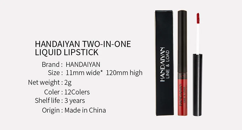 Лидер продаж 2019 матовый блеск для губ бархатный подводка водостойкая стойкая