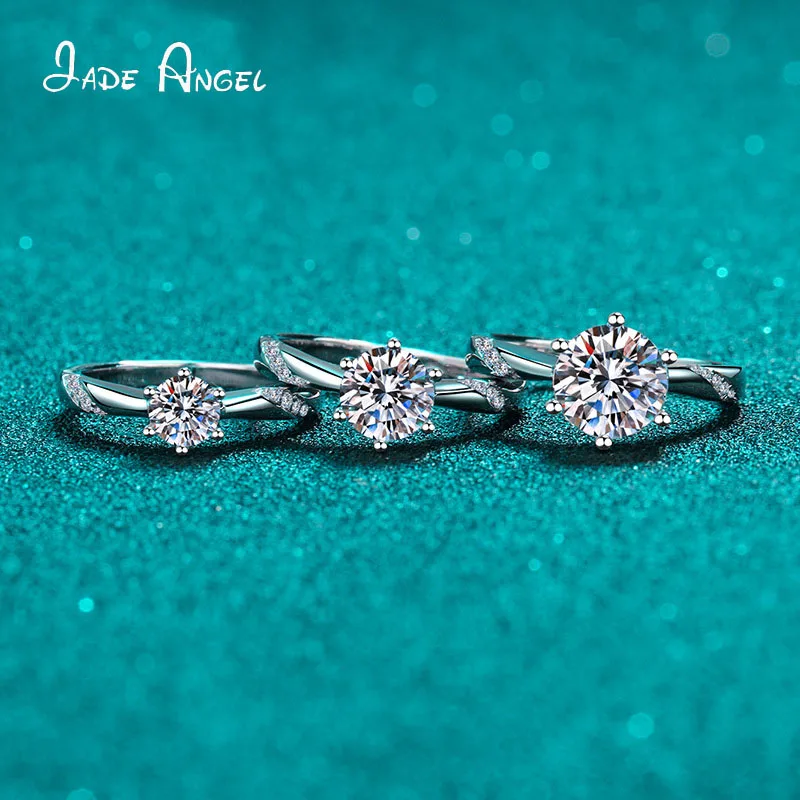 

Женское кольцо из серебра 925 пробы, с мусанитом