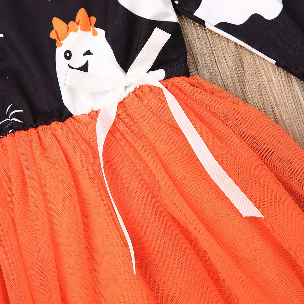 1-6Y детское платье на Хэллоуин для маленьких девочек кружевное платье-пачка с