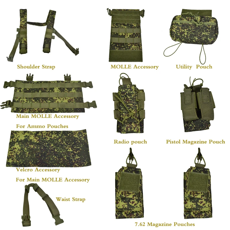 Нагрудный Жилет PHECDA 600D для пейнтбола легкий быстросъемный |