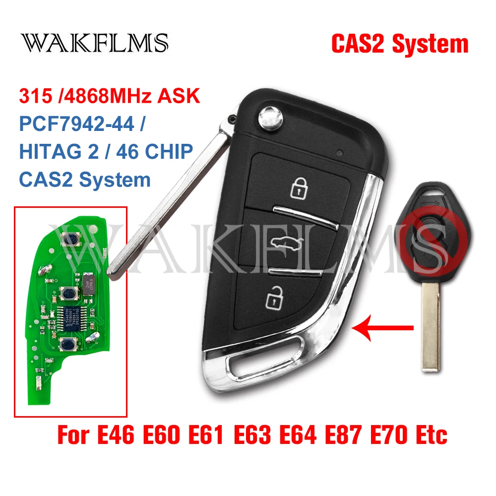 Дистанционный Автомобильный ключ Cas2 для BMW 1 3 5 6 серии X5 E87 E46 E60 E61 E63 E64 E70|Ключ от