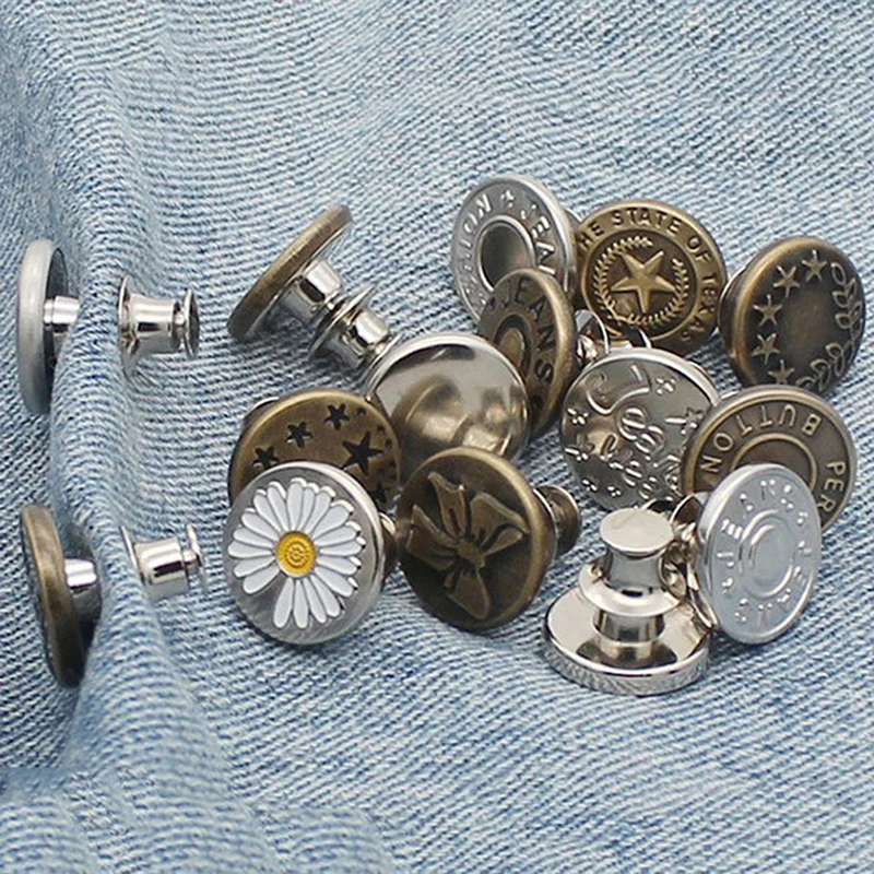 5 шт. булавки швейные пуговицы Регулируемый разборки выдвижной джинсы с