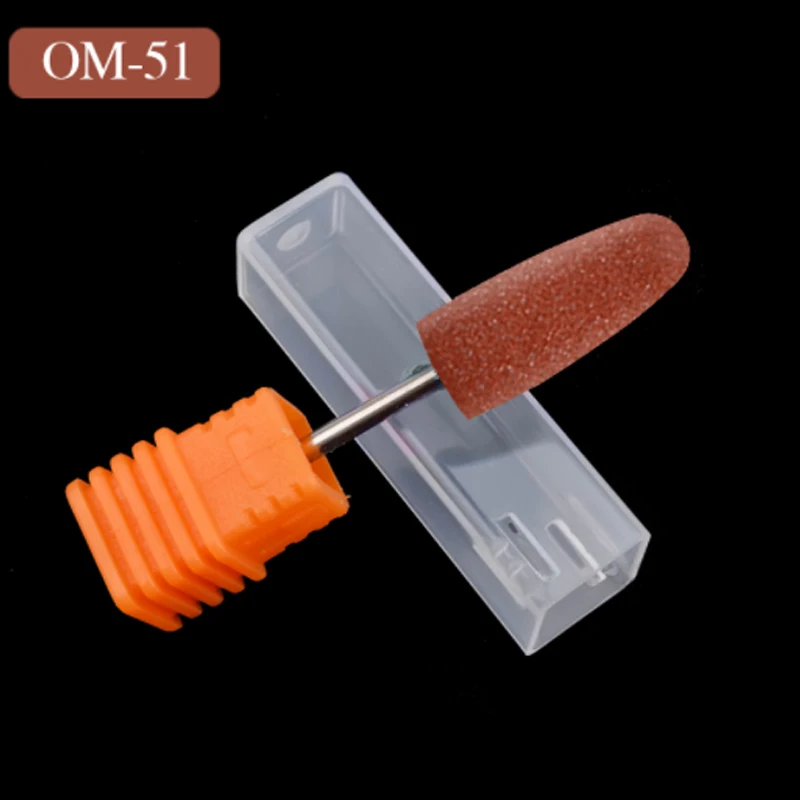 OM-51 6 шт./компл. резины и силикона с объемным Фрезер для ногтей, фрезер для маникюра битный Гибкая полировальная машина электрическая пилка для ногтей инструменты для ногтей - Цвет: OM-51