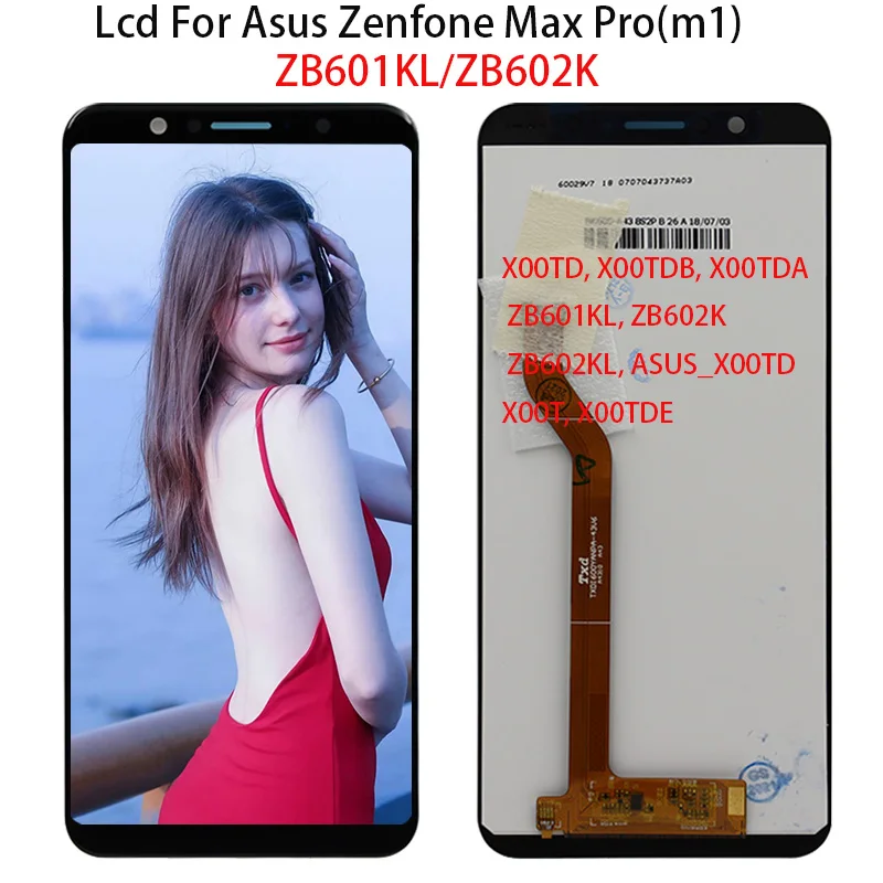 ЖК-дисплей 5 99 дюйма для Asus ZenFone Max Pro (M1) ZB601KL ZB602K сенсорный стеклянный экран с