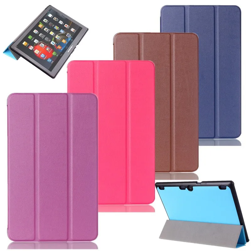 

Solid Fashion Case Custer PU Leather Flip Stand Cover Case for Lenovo TB3-X70F Tab 2 A10-70 10.1" X30F A10-30 10.1" Tablet Case