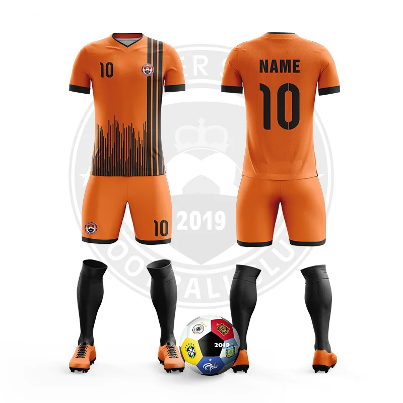 

Soccer Kits Customizable Team Name Number Logo Uniform Sportwear Tracksuit Training Short Sleeve Blouses Football Jerseys Unisex