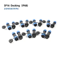 sp16 ip68 docking aviation plug waterproof connector male plug female socket 23456789 pin wire cable connector