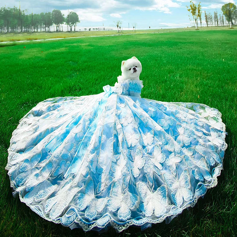 Кружевное платье пачка для маленьких собак с цветочным принтом|Платья собак| |