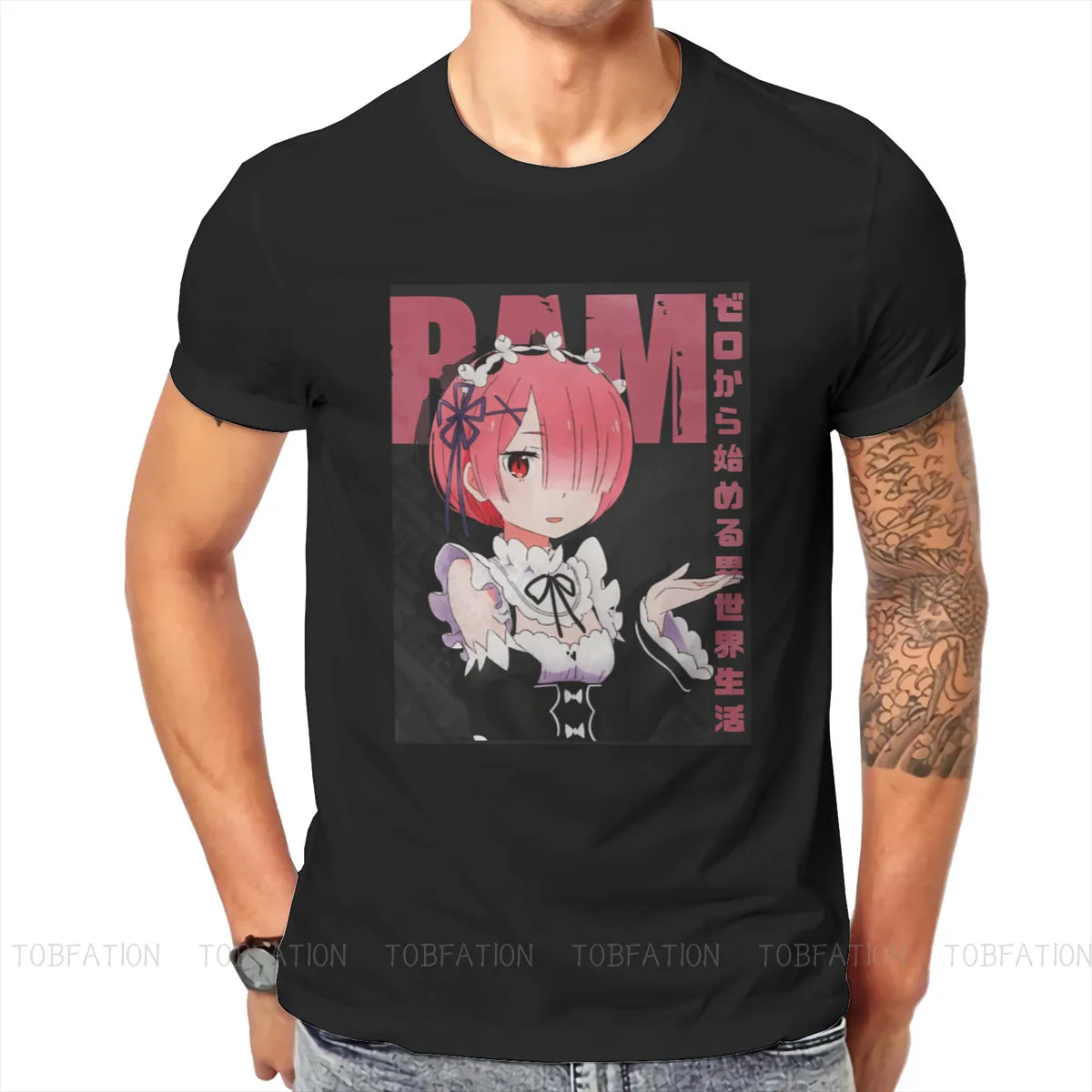 

Ram Essential Special TShirt Re Zero Subaru Natsuki Emilia Rem Top Quality New Design Gift Idea T Shirt Short Sleeve Ofertas