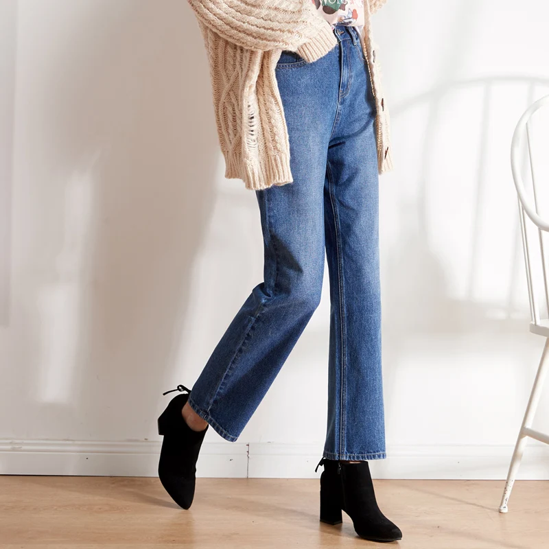 Женские классические джинсы LEIJIJEANS, элегантные свободные неэластичные брюки с высокой посадкой, новая модель 9101 большого размера