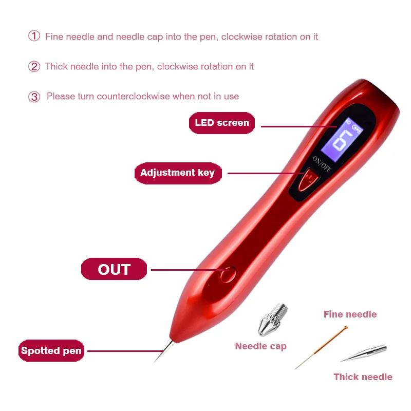 Кожа иглы прожектор освещение безболезненное лечение удаление крот веснушки