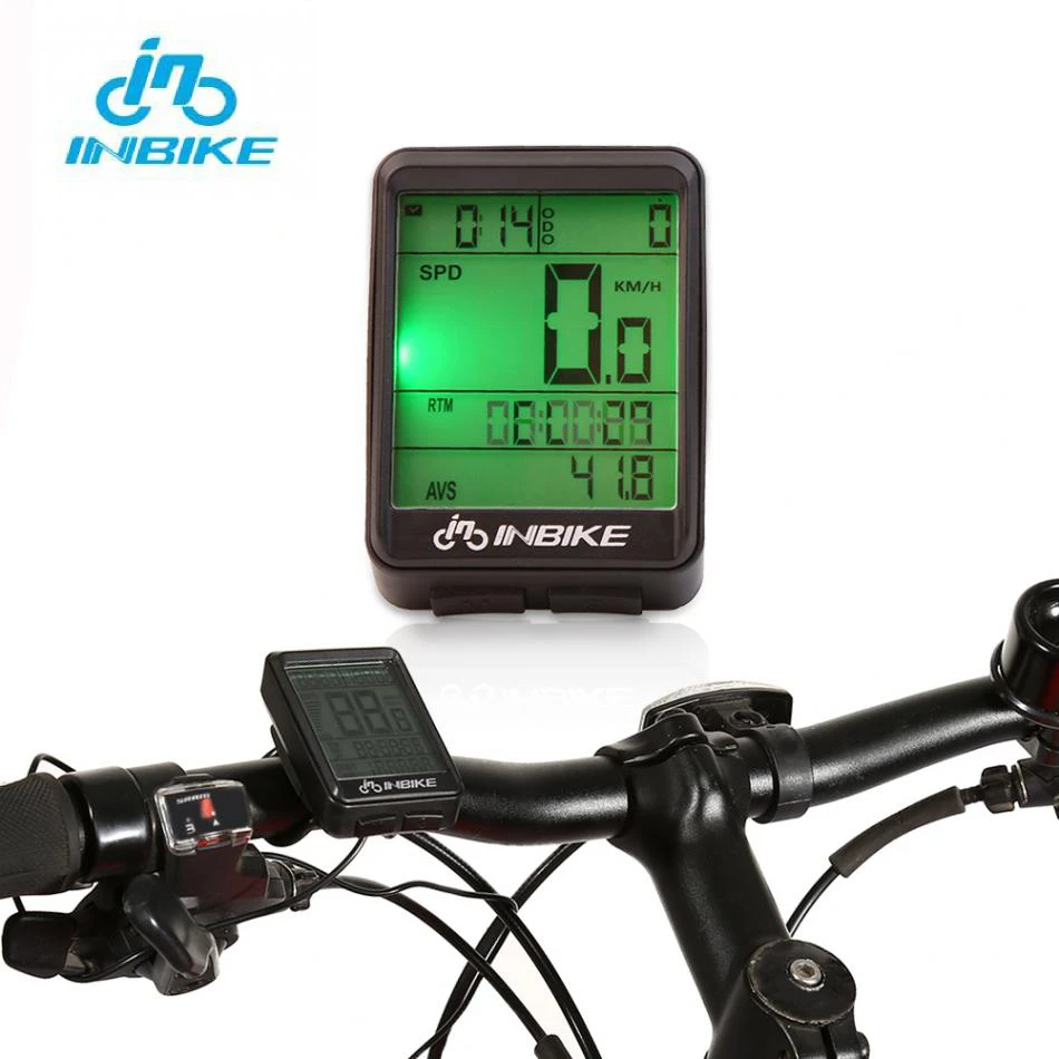INBIKE велосипедный компьютер проводной/беспроводной Велосипедный Спидометр подсветка Горная дорога велосипед одометр светодиодный дисплей велосипед Секундомер